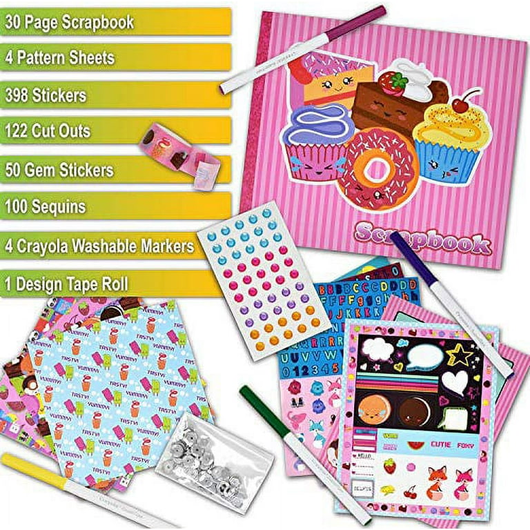 Kids scrapbook kit for girls aged 4-12 - ideal gift for birthdays and  school supplies. -  Review