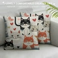 thumbnail image 3 of COMIO  Throw Pillow Cover Funny Cats and Milk Bottle Decorative Pillow Cases Home Decor Square Pillowcases, 3 of 5