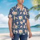 thumbnail image 3 of Balery Flower Camisas hawaianas de manga corta para hombre, camisas playeras de corte holgado, camisas de vacaciones con botones,Large, 3 of 7