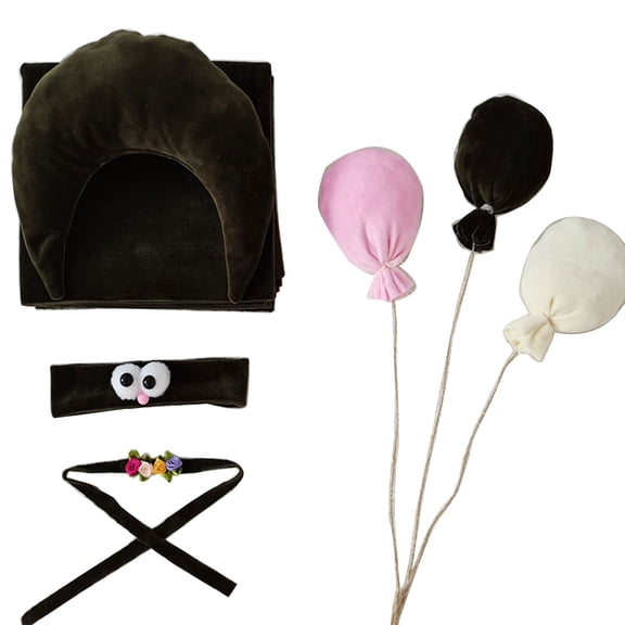 7pcs Baby Posing Pillow Photography Props Headband Photo Props Blanket Skin-Friendly Photography Props Backdrop