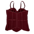 thumbnail image 5 of YUANxueke Women's Mesh Corset Bustier Top Pleated Padded Cups Bodysuit Elastic Waistband Lingerie Top with Adjustable Straps, 5 of 5