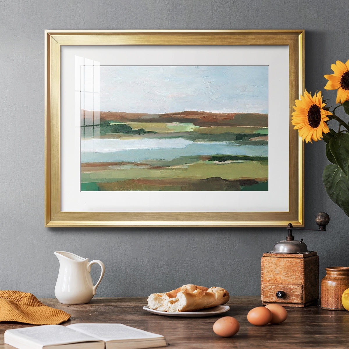 Autumn River Crossing II Premium Framed Print - Ready to Hang