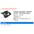 thumbnail image 2 of Auxiliary Fan Assembly - Compatible with 2001 - 2006 Hyundai Elantra 2002 2003 2004 2005, 2 of 2