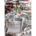 thumbnail image 5 of Outdoor Tablecloths with Umbrella Hole & Zipper, Black Grey Ombre Round Tablecloths 60 Inch, Gradient Abstract Art Vintage Waterproof Table Cloth, Patio/Pool/Picnic Table Covers, 5 of 8