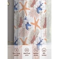 thumbnail image 6 of Summer Sheer Curtains 54 Inch Long 2 Panels, Retro Yellow Blue Ocean Shell Starfish Conch Light Filtering Rod Pocket Curtains, Sheer Voile Drapes for Living Room Bedroom, 52"x54", 6 of 8