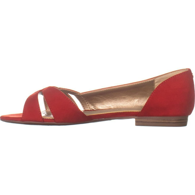 Womens Circus by Sam Edelman Belinda Open Toe Ballet Flats Red 6.5 US 36.5 EU
