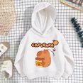 thumbnail image 4 of lnmuld Girls Tops Girls Hooded Sweatshirt Capybara Print Casual Loose Fit Long Sleeve Top for Toddler Kids Soft Comfortable Autumn Winter Outfits Size:6-7 Years, 4 of 5