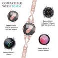 thumbnail image 3 of BANDOVA X-Shape Metal Band with Sparkly Rhinestones, Dressy Bracelet Compatible with Samsung Galaxy Watch 7/6/5/4, Rosegold, 20mm, 3 of 6