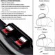 thumbnail image 5 of Silver Wide Angle Reflector Mirror Left Car Blind Spot Mirror Exterior Rear View Mirror Upper Rear View Mirror, 5 of 5