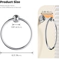 thumbnail image 2 of Hand Towel Ring – Chrome Round Towel Holder, Wall Mounted Rack, Sleek Hanger for Bath, Kitchen, RV, 2 of 4