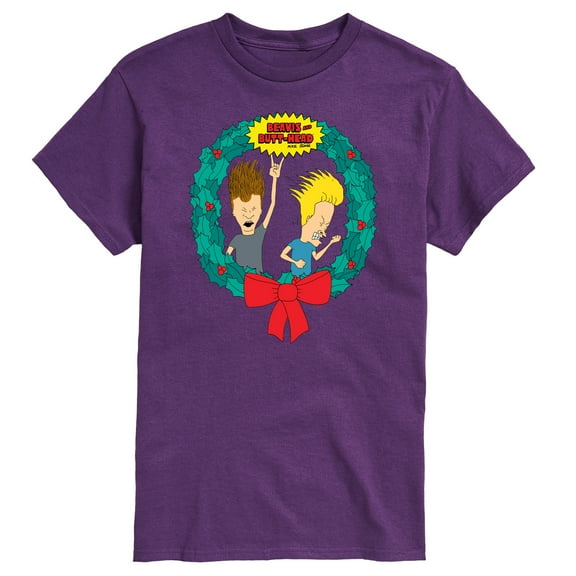Beavis & Butthead - Rockin Wreath - Men's Short Sleeve Graphic T-Shirt