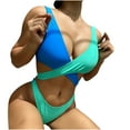 thumbnail image 1 of Conjunto de retazos para mujer, traje de baño de dos piezas con sujetador relleno, ropa de playa Fridja  nalpqowj60904, 1 of 8