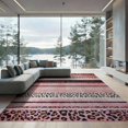 thumbnail image 2 of ODIKA Pink Leopard Cheetah Print Zebra Stripe Spotted Bold Border Motif for Dining Room, Under Table, Office, Non-Slip Chair-Friendly Floor, 2 of 7