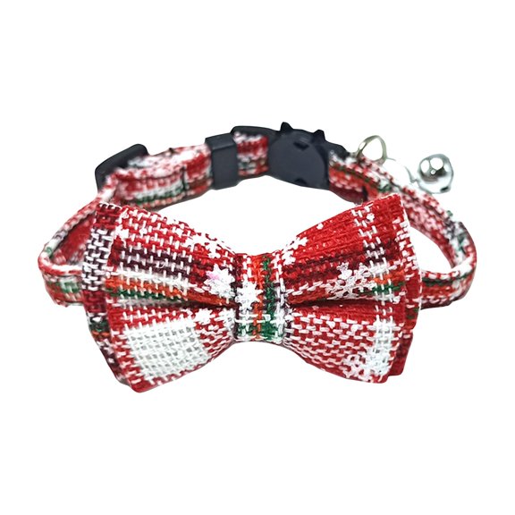Adjustable Dog Collar With Cute Bow Tie And Jingle Bell, Fashion Pet Neckwear for Small Medium Puppies, Soft Comfortable Cute Pet Accessories