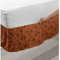 thumbnail image 2 of Paisley Bed Skirt, Old Middle Eastern Art Inspired Oriental Floral Motifs in Bicolour, Elastic Bedskirt Dust Ruffle Wrap Around for Bedding Decor, 4 Sizes, Dark Orange Indigo, by Ambesonne, 2 of 2