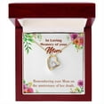 thumbnail image 1 of To Mom Remembrance Message Mom Death Anniversary Forever Necklace w Message Card, 1 of 8