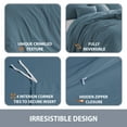 thumbnail image 5 of Swift Home 3PC Crinkle Prewashed Duvet Cover Set (No Insert), Blue Dusk, King/Cal King, 5 of 5
