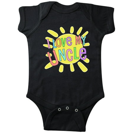 

Inktastic I Love my Uncle- sun and rainbow letters Gift Baby Boy or Baby Girl Bodysuit