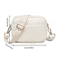 thumbnail image 2 of Bolso Bandolera Mujer Viajes Moda Correa Ancha Bolsas Mensajero Simple Blanco, 2 of 8