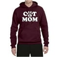 thumbnail image 2 of Wild Bobby, Best Paw Cat Mom, Pop Culture, Unisex Graphic Hoodie Sweatshirt, Maroon, Medium, 2 of 3