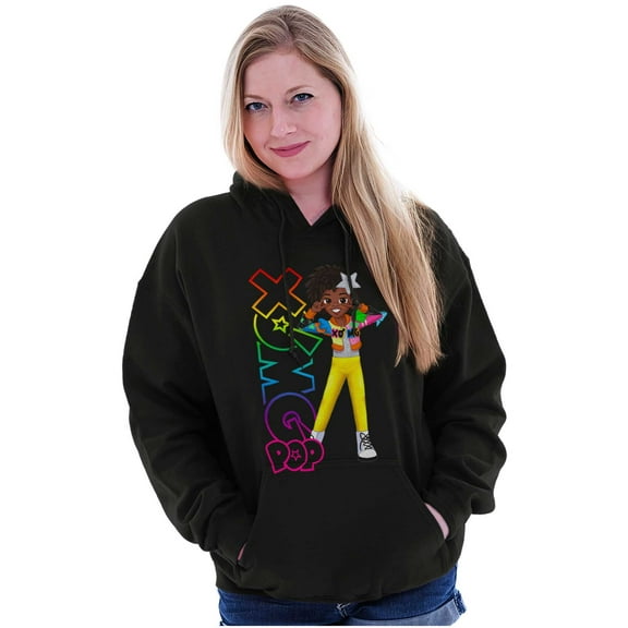 XOMG POP Neon Logo Brooklynn Cartoon Women Plus Size Hoodie Brisco Brands 2X