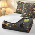 thumbnail image 4 of Erosebridal Cute Beetles Twin Quilt Set,Dreamy Bug Theme Twin Coverlet Set,Gray Green,2 Pieces,1 Bedspread and 1 Pillowcase, 4 of 7