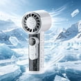 thumbnail image 4 of Handheld Portable Mini Fan with Ice Compress, USB Rechargeable, Digital Display, High-Speed Wind, Compact Desktop Cooling Fan for Home Office Outdoor Use, 4 of 6
