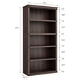 thumbnail image 2 of Maritcute 67.4 Inch Tall 5 Tier Bookcase - Farmhouse Style Cherry Wood Bookshelf for Living Room and Bedroom Storage, 2 of 9