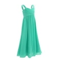 thumbnail image 2 of YONGHS Kids Girls Junior Bridesmaid Chiffon Dress Wedding Pageant Party Maxi Gown 4-16 Mint Green 4, 2 of 5
