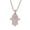 Rose Color, variant on Men's Fashion 14K Yellow Gold Full Rhinestones Hand of Fatima Pendant Necklace Religious Personality Jewelry