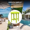 thumbnail image 4 of WestinTrends Malibu Outdoor Side Table – All-Weather Poly Lumber Adirondack Round Patio End Table, Lime, 4 of 12