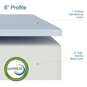 Cool Gel 6 Twin Medium Tight Top Gel Memory Foam Mattress, White
