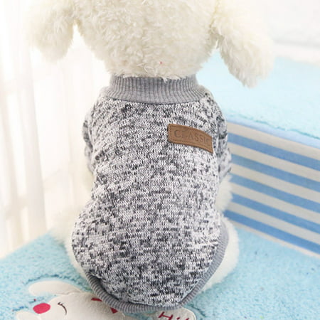 Dog Classic Sweaters, Pet Puppy Warm Clothes, Winter Soft Cat Jacket Coat Hoodies For Chihuahua Yorkie, Dogs