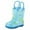 Sky Blue, variant on QWIED Rain Boots For Girls Toddler Baby Short Toddler Easy On Lightweight Dry And Waterproof Rain Shoes 12 Months-18 Months