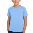thumbnail image 3 of THDHVS Boys T Shirts,Solid Color Quick Dry Round Neck Short Sleeve T-shirt Breathable Fitness Athletic Wear for Kids,Shirts for Boys Light Blue 9-10 Years, 3 of 9