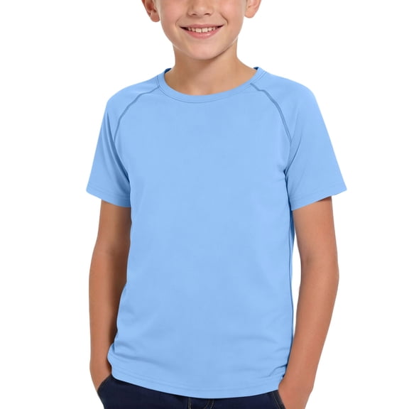 OGLCCG Boys Athletic T-Shirts Kids Quick Dry Short Sleeve Basketball Tops Summer Sport Tennis Tees Activewear 3-12 Years