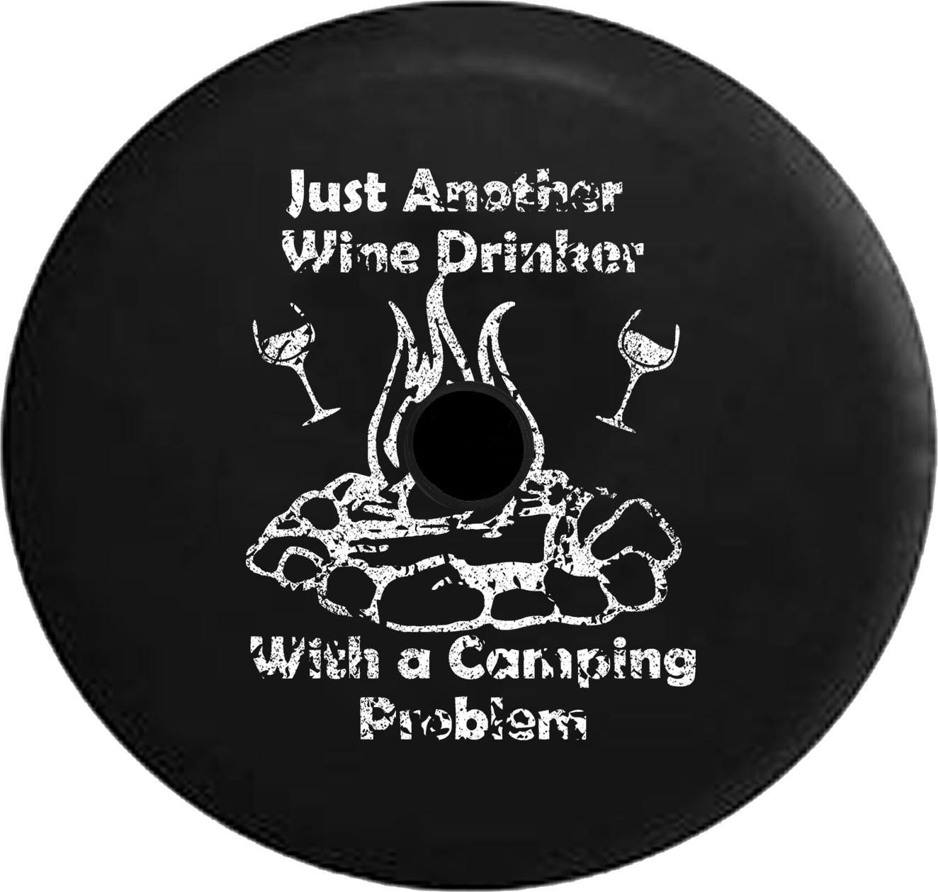 Just Another Wine Drinker with a Camping Problem Novelty Vanity License Plate Tag Sign