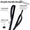 thumbnail image 2 of Black Dog Leash 6 FT with Comfortable Padded Handle, Black Dog Leash with Double Handle, Highly Reflective Threads Dog Leash for Medium and Large Dogs,1/2 inch, 2 of 7
