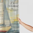 thumbnail image 3 of Orinice  Nautical Shower Curtain, Let Your Dreams Set Sail Words Stripes Yacht Interior Navigation Theme, Cloth Fabric Bathroom Decor Set with Hooks,  69x72, 3 of 7