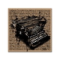 thumbnail image 2 of Trademark Fine Art Roderick Stevens 'Three-Quarter Typewriter' 14 x 14 (RS989-C1414GG), 2 of 2