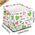 thumbnail image 4 of CURLYOOT Valentines Day Love Shape Cube Storage Bin, 13 x 13 x 13 Storage Cube Bins for Organizing, Fabric Foldable Closet Baskets with Handles for Closet, Shelves, Clothes, 4 of 7