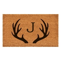 Antler Monogram Doormat, 36" x 72" (Letter J)