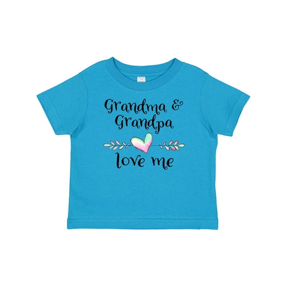 Inktastic Grandma and Grandpa Love Me Heart Grandchild Boys or Girls Baby T-Shirt