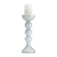 thumbnail image 2 of Pillar Candle Holder Glam Glass Decorative Accent - Modern Elegant Design for Home, Office, Bedroom & Living Room - 15" Clear & Frost, 2 of 10