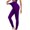 Purple, variant on Tuphregyow Women's Lightweight Striped Athletic Leggings Perfect for Yoga, Running, and Casual Fashion Coffee L