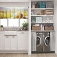 thumbnail image 5 of LALILO Kitchen Curtain Valance Happy Man Green Grass Meadow Rod Pocket Window Curtain 52"x 18" Set of 2, 5 of 5