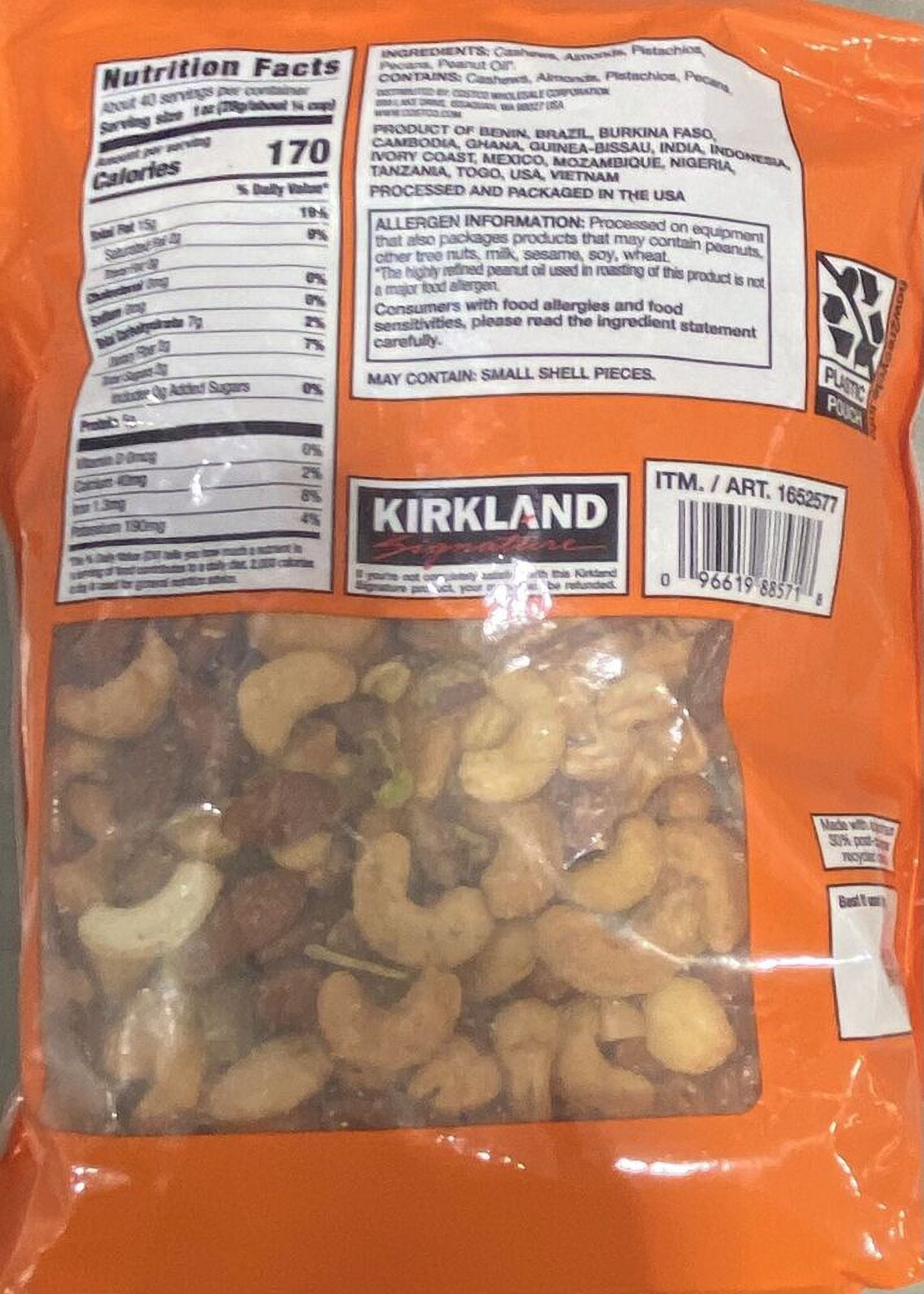 Signature Extra Fancy UNSALTED MIXED NUTS 40 oz Bag 2.5 Lbs