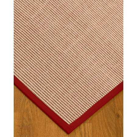 - NaturalAreaRugs Blair Sisal Area Rug, Handmade in USA, 100% Natural Sisal, Non-Slip Latex Backing, Durable, (2-Feet by 3-Feet) Red Border