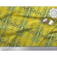 thumbnail image 2 of Soimoi Yellow Cotton Duck Fabric Leaf Floral Printed Craft Fabric by the Yard 56 Inch Wide, 2 of 3
