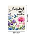 thumbnail image 4 of Jbralid Always Loved Never Forgotten Linen Garden Flag With Hummingbirds And Flowers For Spring Summer Home Outdoor Garden Yard Door Decor 12x18 inch, 4 of 5